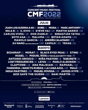 Cartel oficial del Concert Music Festival 2022