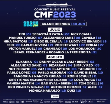 Cartel oficial del Concert Music Festival 2023